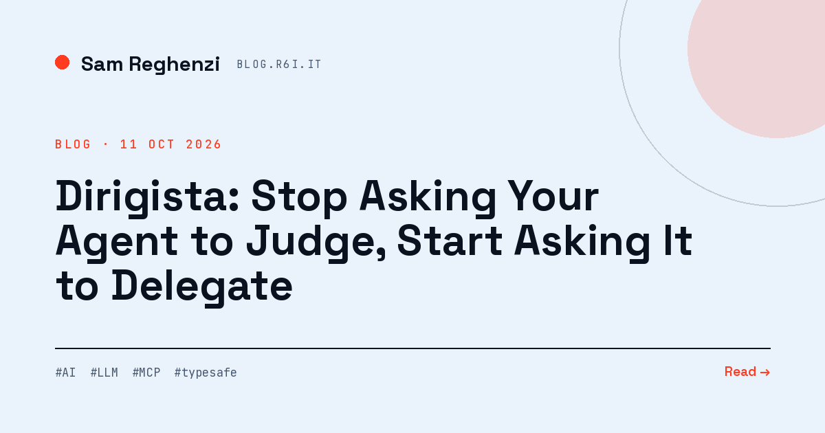Dirigista: Stop Asking Your Agent to Judge, Start Asking It to Delegate